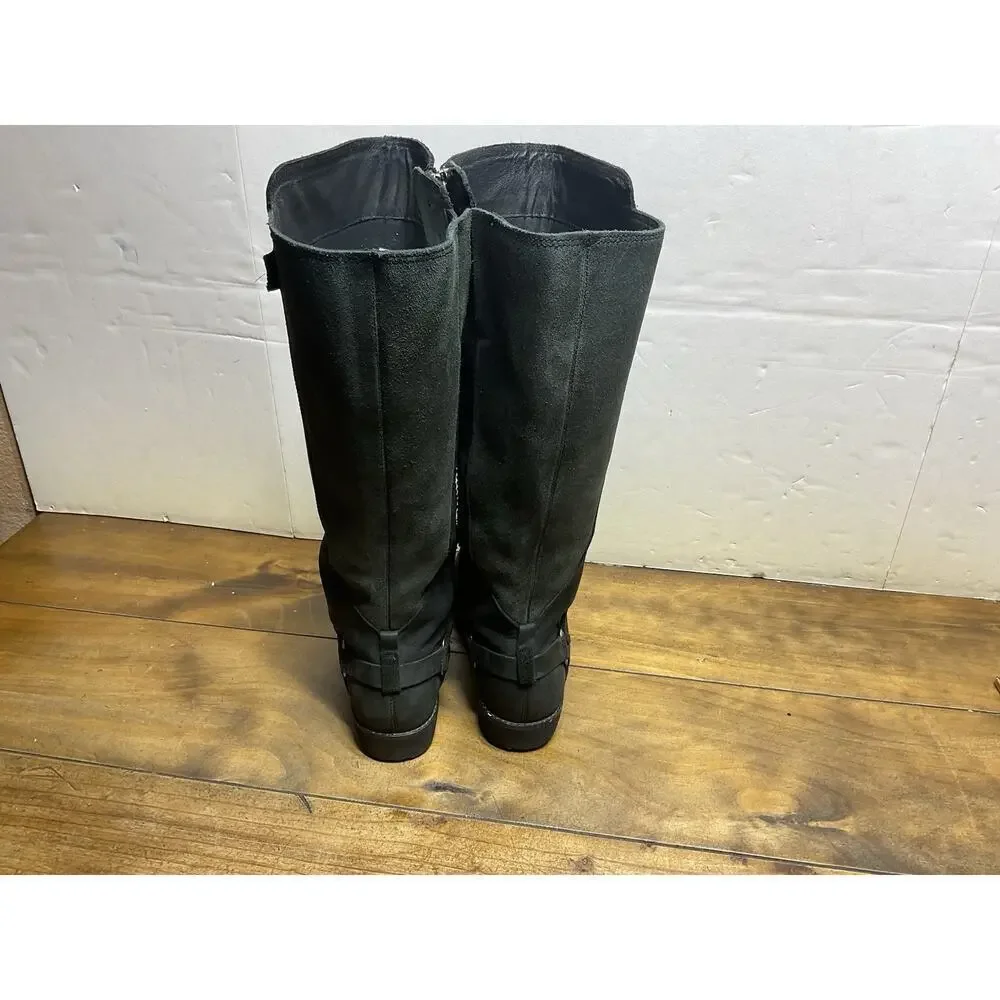 Teva De La Vina Dos Women's Size 9 Tall Black Leather Waterproof 1017143 Boots